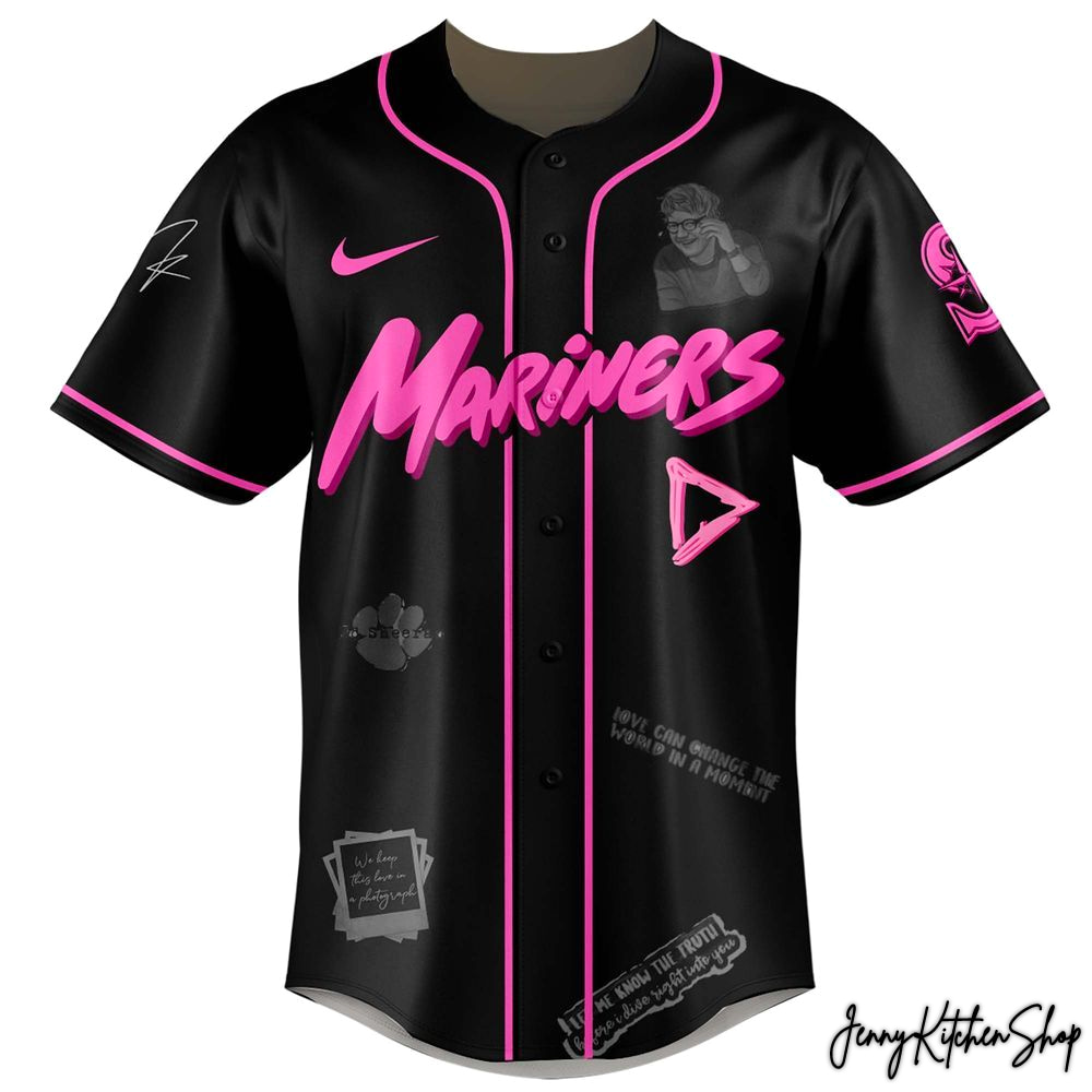 Loop Tour 2026 Ed Sheeran x Seattle Mariners Baseball Jersey