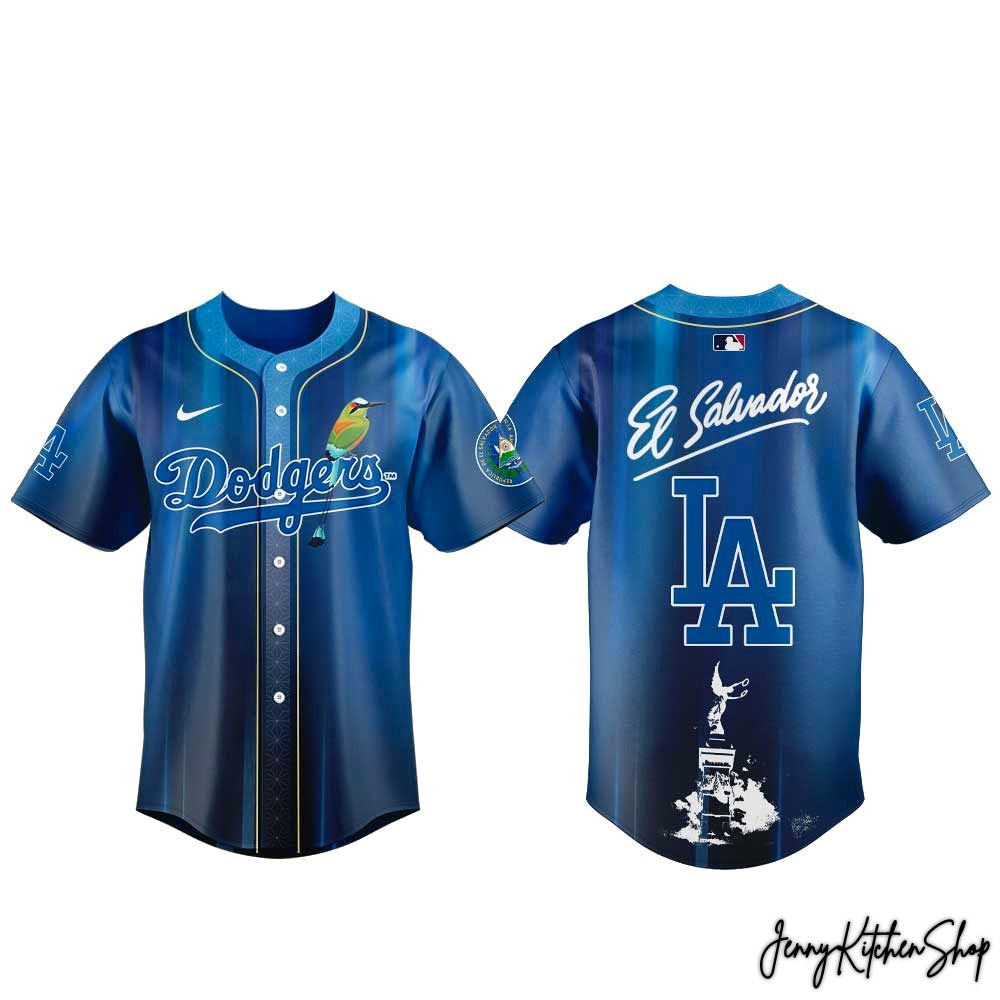 Los Angeles Dodgers Salvadoran Heritage Day 2026 Baseball Jersey