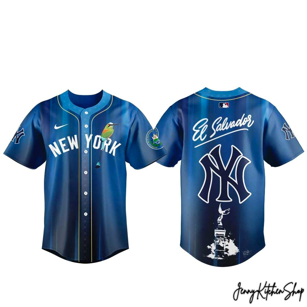 New York Yankees Salvadoran Heritage Day 2026 Baseball Jersey