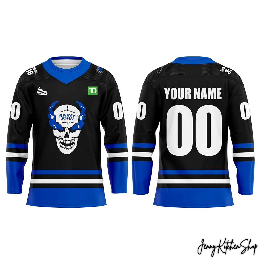 Saint John Sea Dogs Stone Cold Austin 2026 Uniform Hockey Jerssey