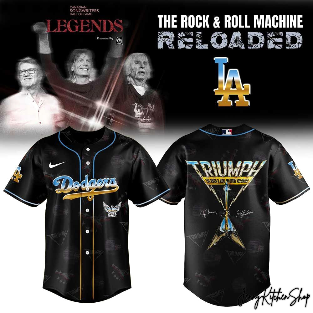 The Rock & Roll Machine Reloaded Tour 2026 Los Angeles Dodgers x Triumph Jersey