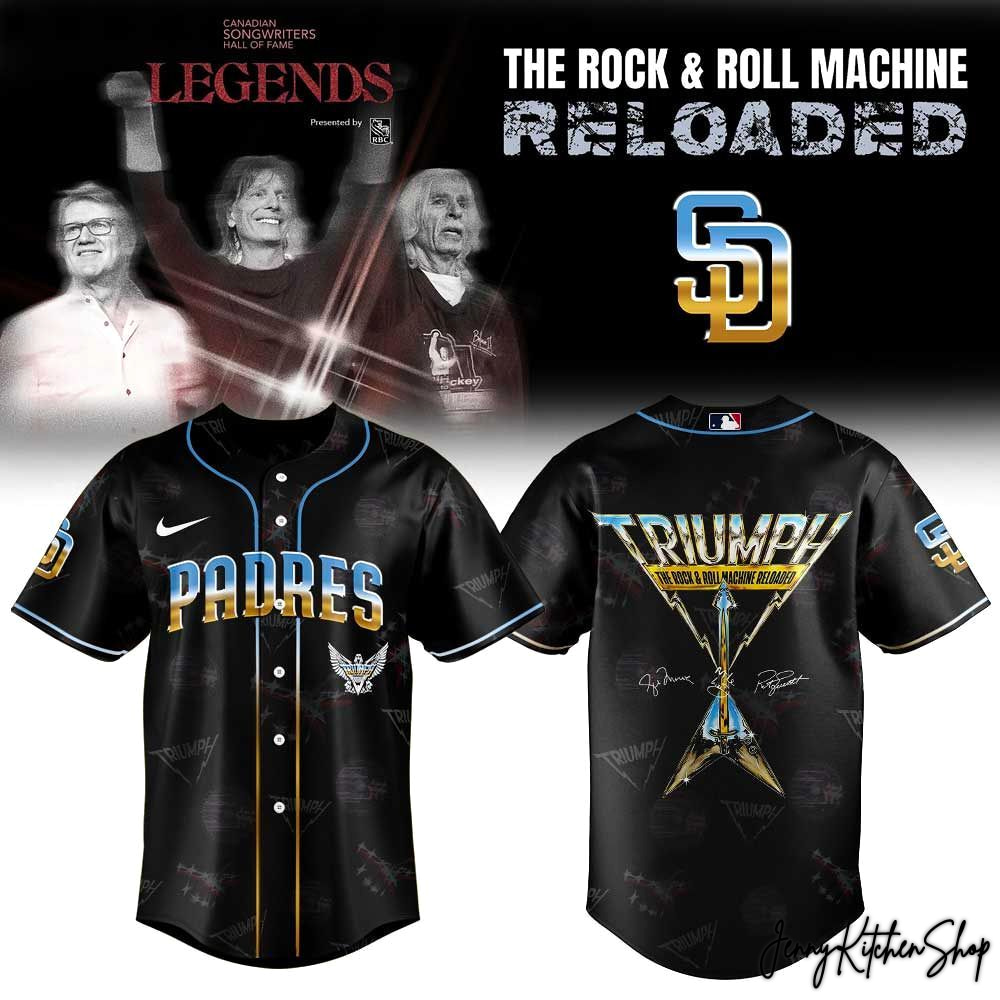 The Rock & Roll Machine Reloaded Tour 2026 San Diego Padres x Triumph Jersey
