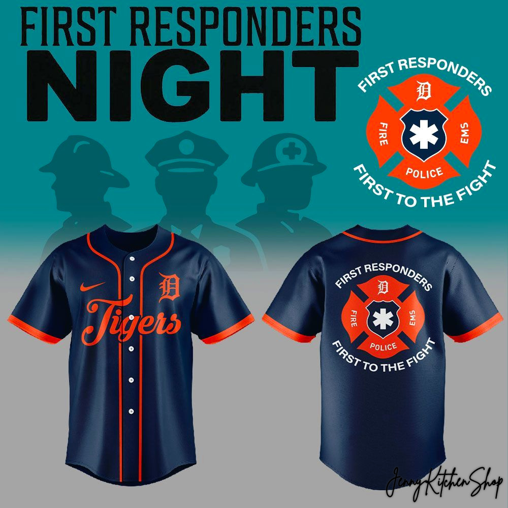 Detroit Tigers First Responders Night 2026 Fire Police Jersey