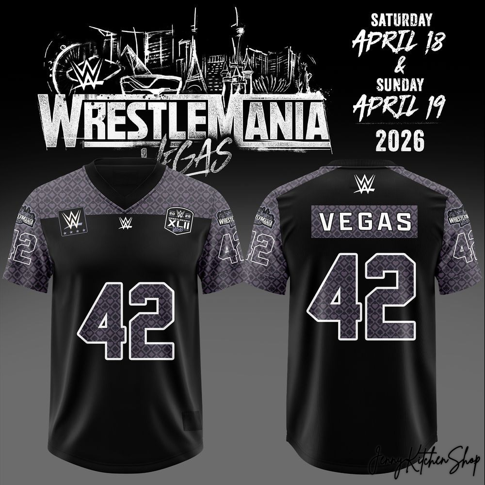 WWE Wrestlemania 42 Vegas Football Jersey